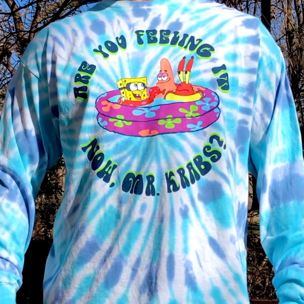 Spongebob Tie Dye Long Sleeve
